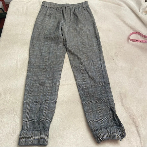 Tibi Cooper Prince Of Wales Checked Wool And Silk-blend Track Pants 28588 - Picture 3 of 15